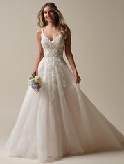 25RN322A01 Ivory Over Blush Gown With Natural Illusion front