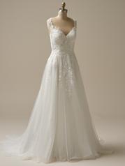 25RN322B01 Ivory Gown With Natural Illusion front