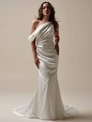 25RW352A01 Ivory Gown With Natural Illusion front