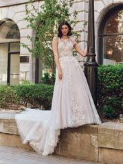 25RK284A01 Ivory Over Blush Gown With Natural Illusion front