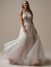 25RK284A01 Ivory Over Blush Gown With Natural Illusion front