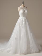 25RK284B02 All Ivory Gown With Ivory Illusion front