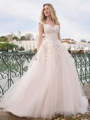 23SW657A01 Ivory/Blush And Gold Accent Over Rose Gold Gown Wi front