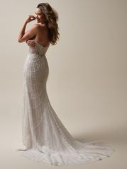 25SS348A01 Ivory/Silver Accent Over Soft Nude Gown With Natur back