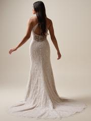 25SK305A01 Ivory Over Blush Gown With Natural Illusion back