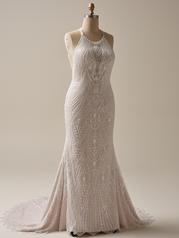 25SK305B02 Ivory Over Blush Gown With Natural Illusion front