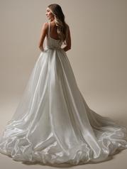 25SS350A01 Ivory/Silver Accent Gown With Natural Illusion back