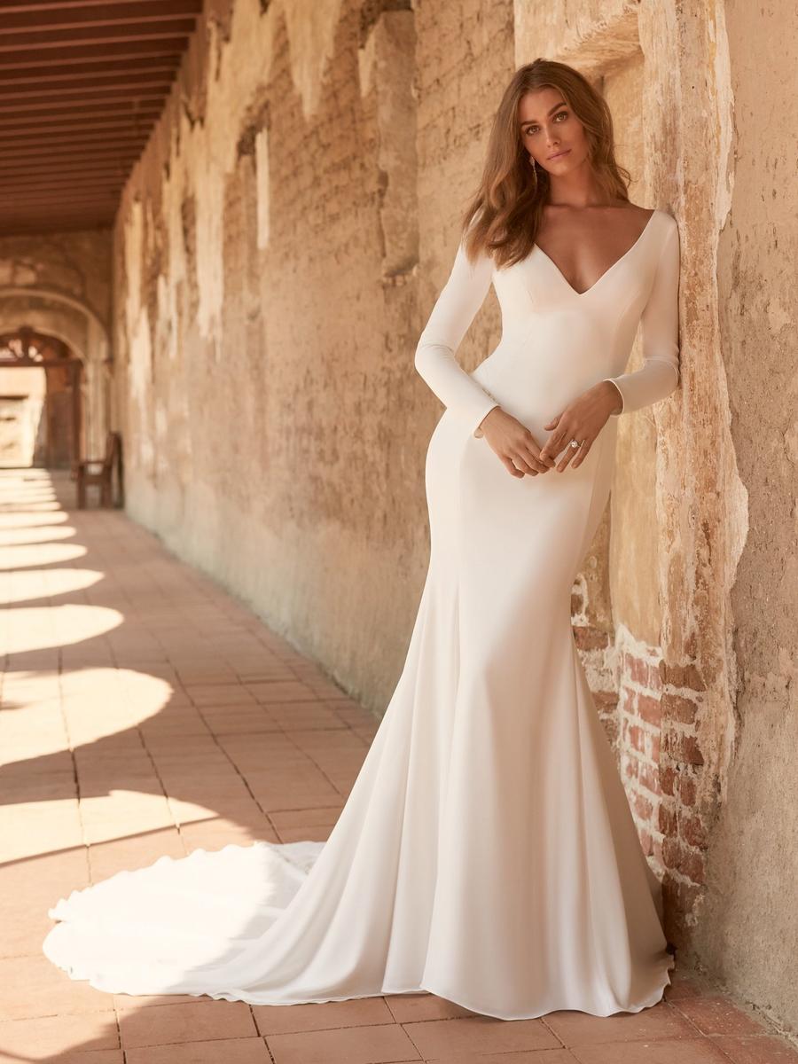 White Elegance Women's Modest White Full Length Long Sleeve Cotton