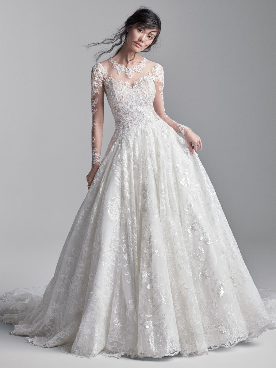 Modest Cap Sleeves Lace Wedding Dresses A-Line Princess Bridal