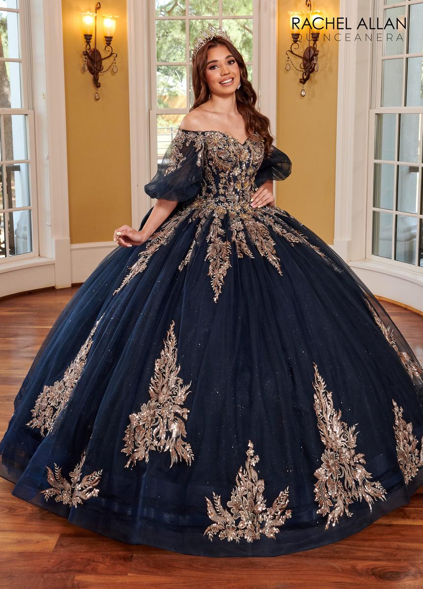 Embroidered Lace High Low Quinceañera Dress