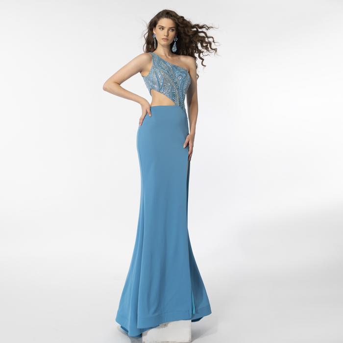 Ava Presley 39262 Long Sequin Prom Dress Strapless Gown Satin Bow Deta –  Glass Slipper Formals