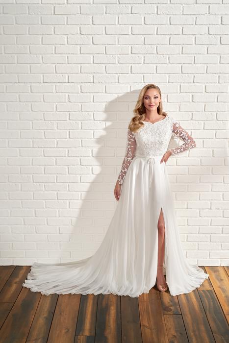 TR12026 Modest Lace Long Sleeve Wedding Dress