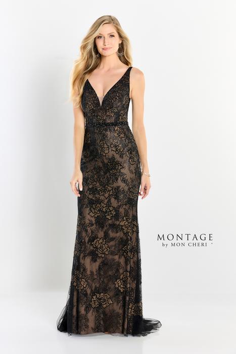 Montage by Mon Cheri - 118961 Strapless Lace Sheath Gown – Couture Candy