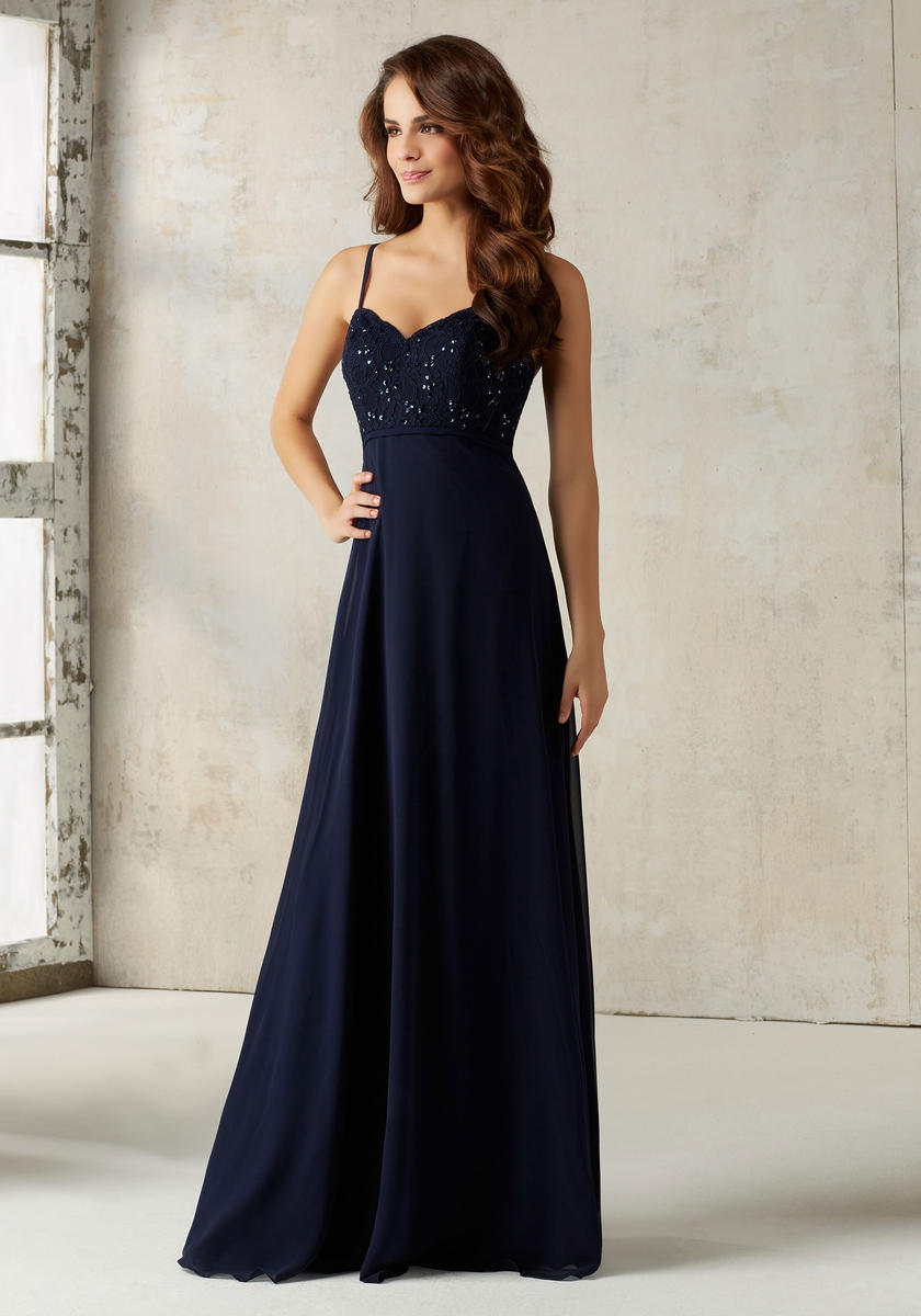 Mori Lee Blue Prom Dress