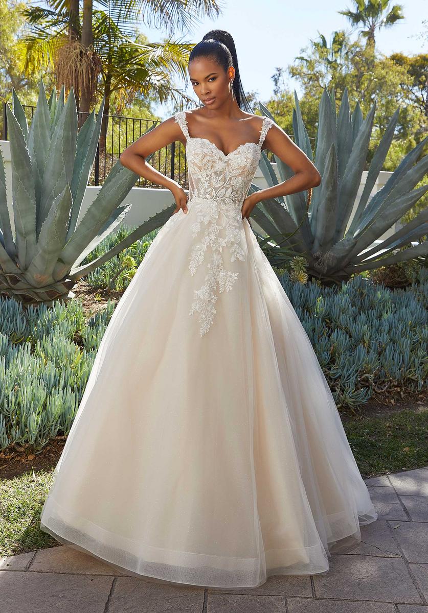 Sleek Crystal-Encrusted Bridal Gown - Martina Liana Luxe Wedding Dresses