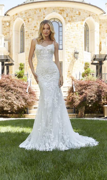 MoriLee wedding dress 2608 in Ivory color with Lace ,Beading