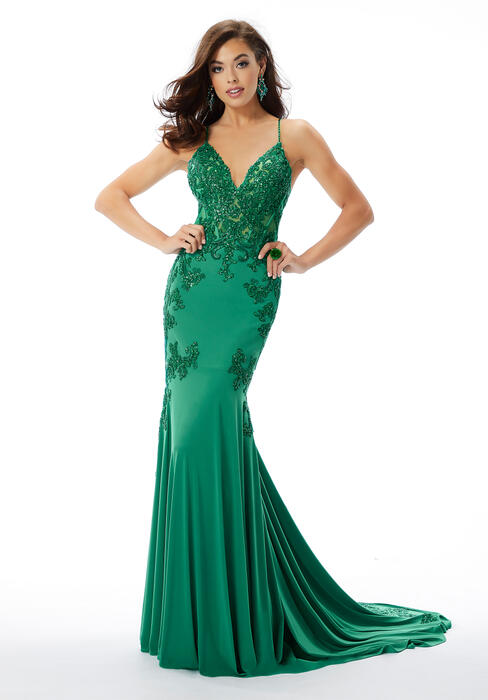 sachin and babi light blue dress Emerald Green Prom Dresses main image 0
