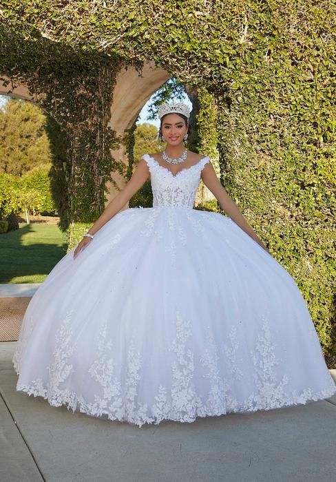 Glitter Tulle Vizcaya Quinceanera Dress by Morilee 89421
