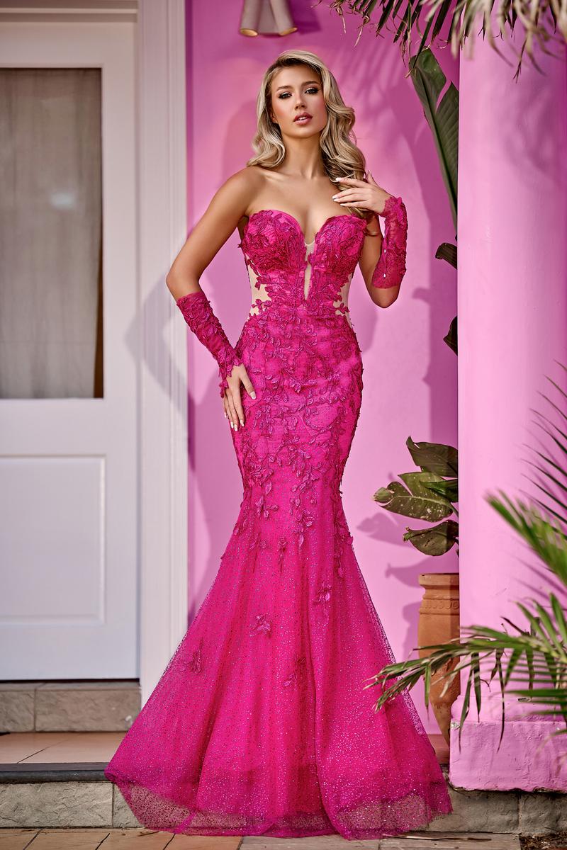 CRYSTAL Corset Gown - Scarlet Red