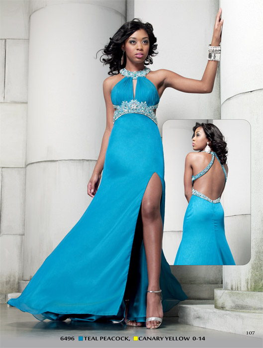 Riva Turquoise High Low Formal Dresses