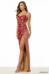 57078 Nude/Red/Fuchsia front