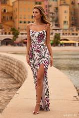 57105 Ivory/Fuchsia Print front