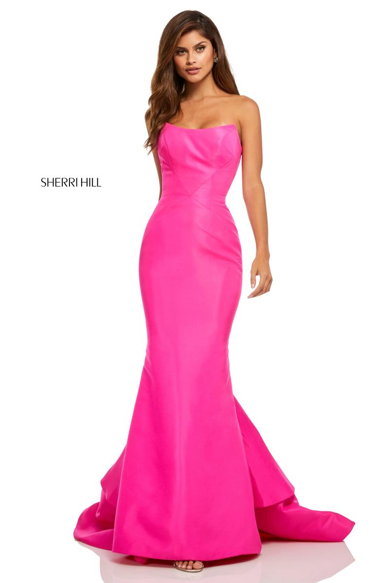 bright pink ball gown