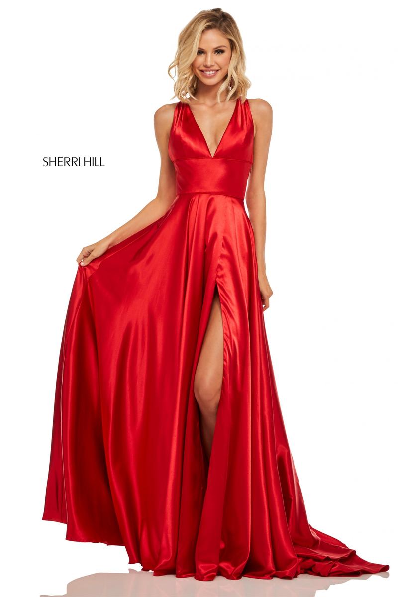 sherri hill red prom dress