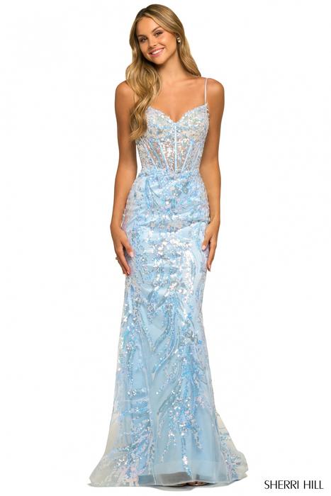 Sherri Hill Corset Lace Prom Dress 55467