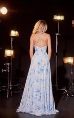 4031 White/ Blue Floral back