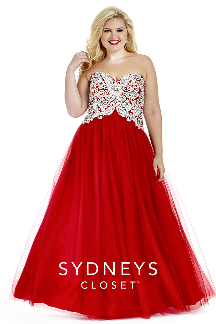 plus size red formal gowns