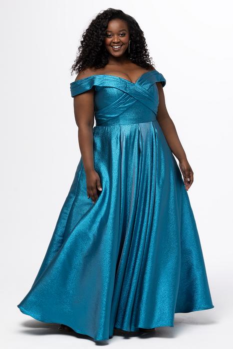 electric blue dress plus size Sydney's Closet SC7344