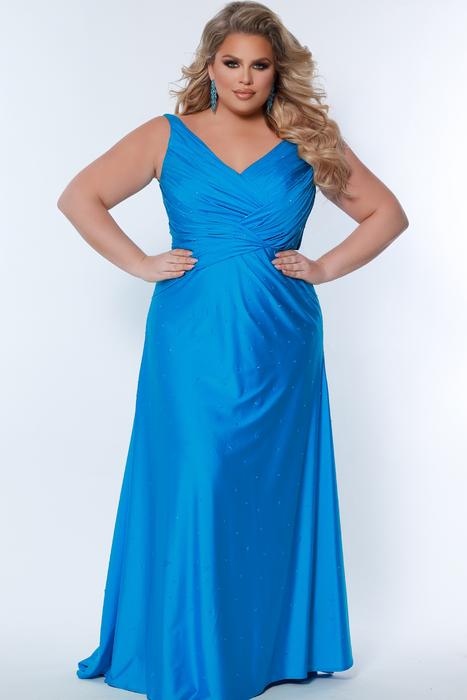 Sydneys Closet SC7364 Long Fitted Plus Size Prom Mermaid Dress