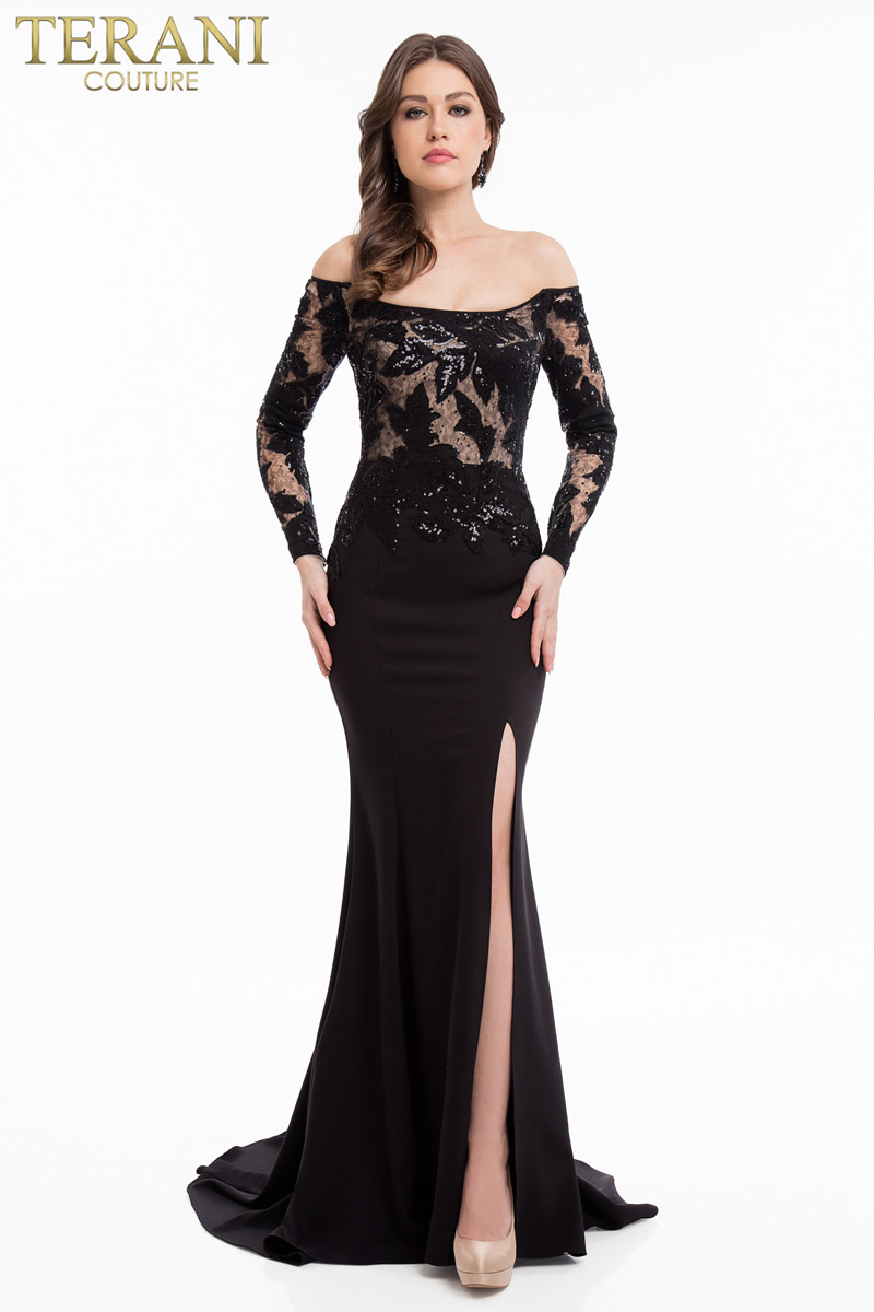terani couture black dress