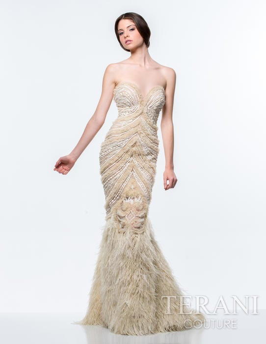 terani feather dress