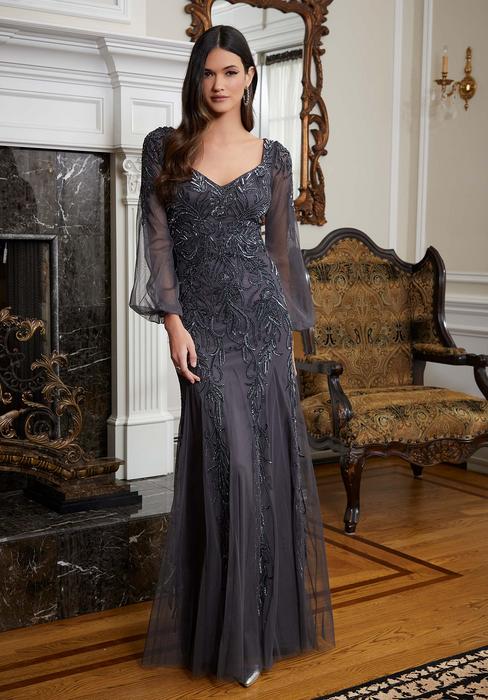 Form Fitting Jersey Special Occasion Dress with Crystal Beaded