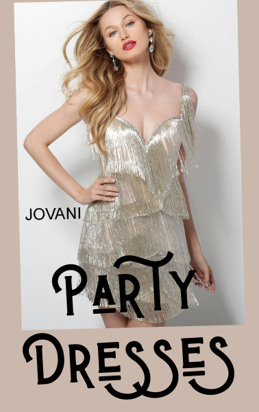 Silver Fringe Party Dress