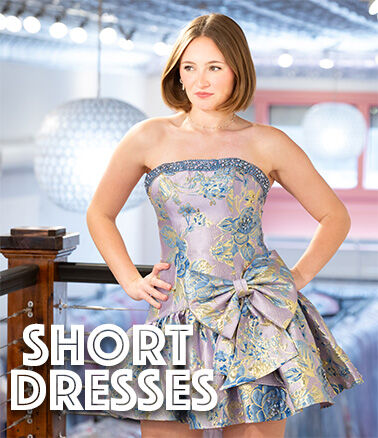 Sherri Hill Short Purple Print dress