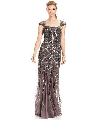 Vintage Style Beaded Gown 547481875460 Luxe Collection 