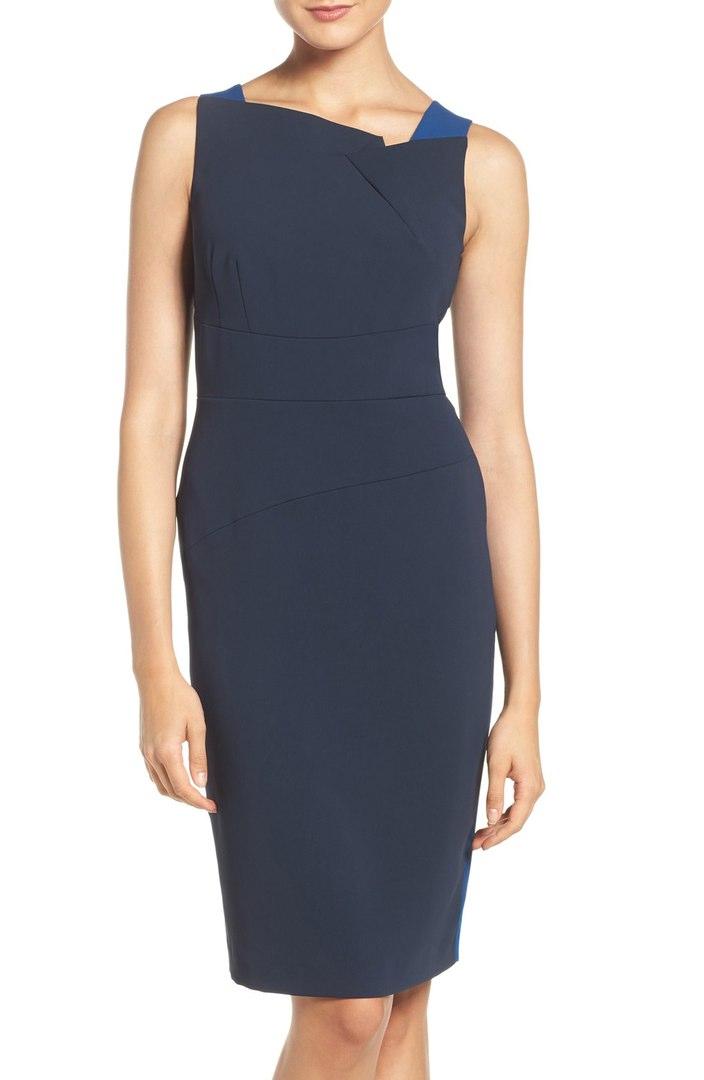 Luxe Collection Missy & Plus Size Blue Sleeveless Cocktail Dress 54741D100477 