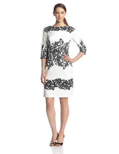 Luxe Collection Ivory & Black Lace Dress 547411229640 