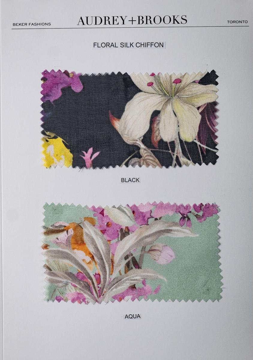 Audrey + Brooks Floral Silk Chiffon Swatch