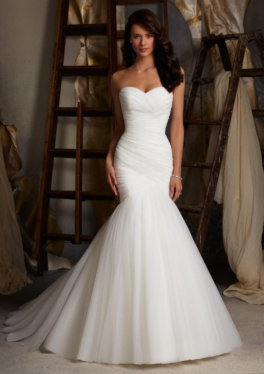 Morilee  Asymmetrically Draped Net Bridal Gown 5108