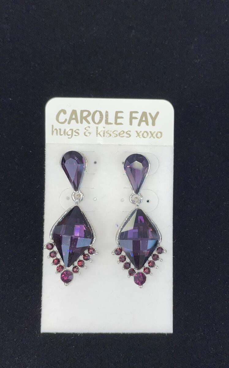 Dark purple dangle earring CF32340
