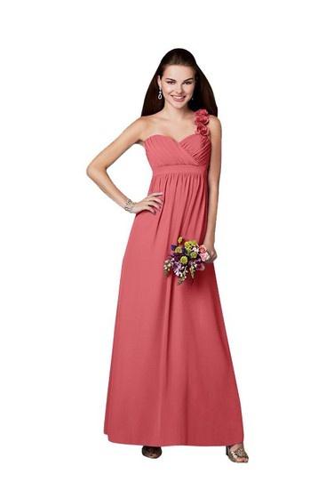 Alfred Angelo long one shoulder gown.  7138L
