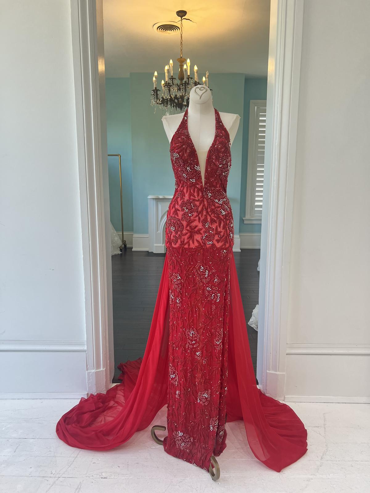 Sherri Hill Couture Red Pageant Gown 45184