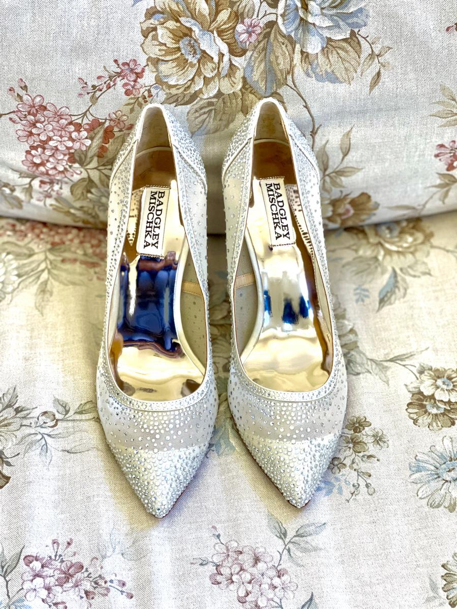 Crystal Embellished Bridal Shoe Badgley Mischka Weslee 