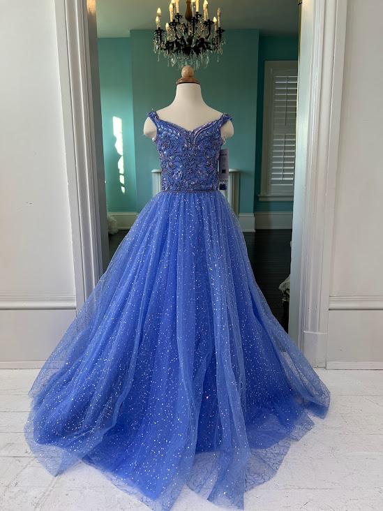 Sherri Hill Periwinkle Children's Pageant Gown K54818X
