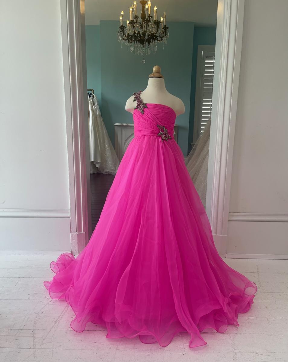 Sherri Hill Couture Children's Little Girl Hot Pink Pageant Dress K44906