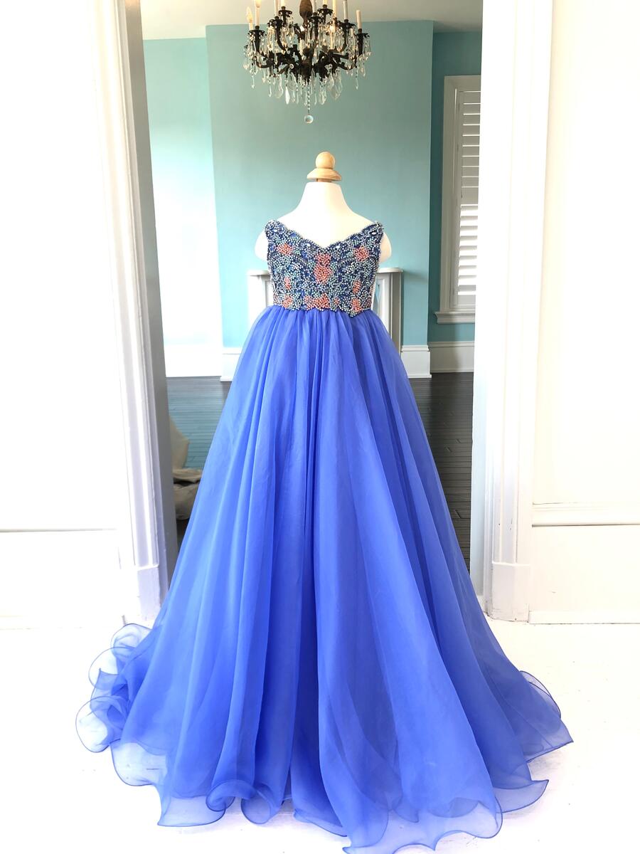 Sherri Hill Couture Children's Periwinkle Pageant Gown